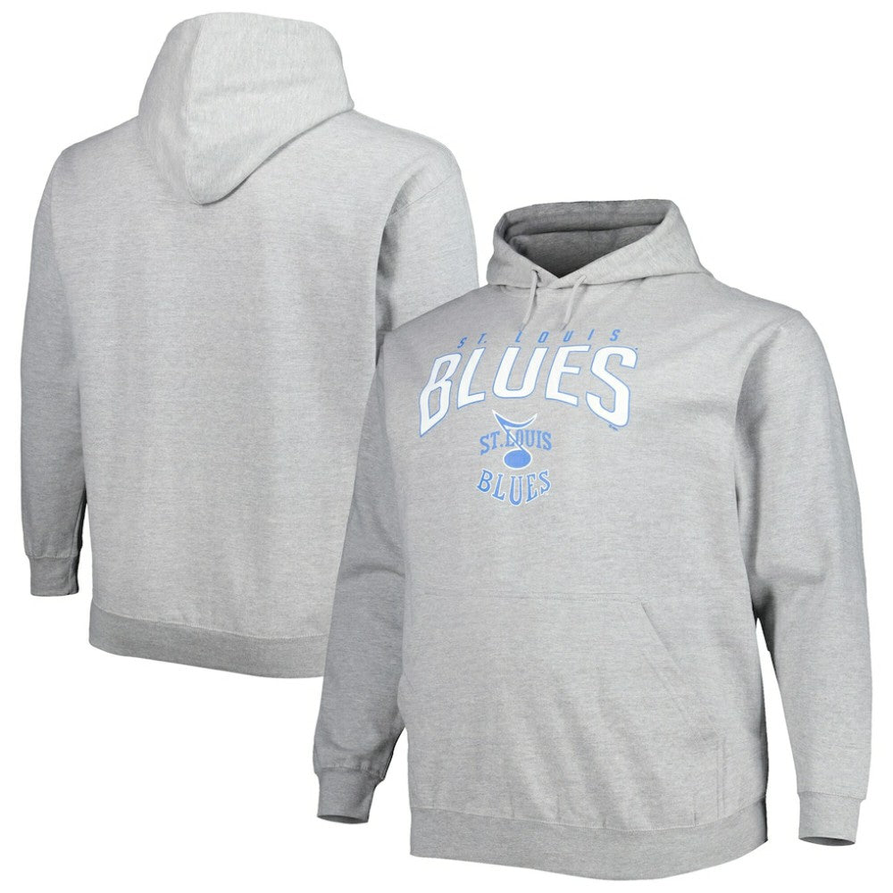 NHL Heather Gray St. Louis Blues Fanatics Special Edition 2.0 Big & Tall Wordmark Pullover Hoodie