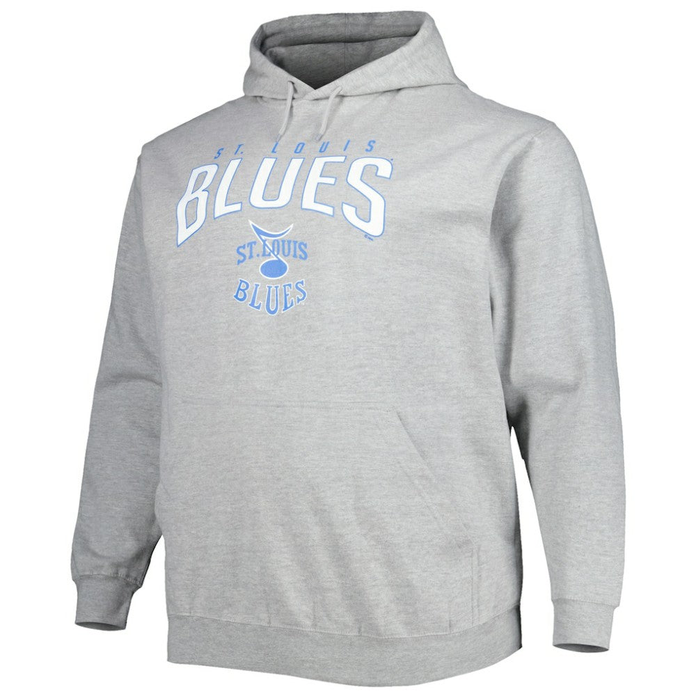 NHL Heather Gray St. Louis Blues Fanatics Special Edition 2.0 Big & Tall Wordmark Pullover Hoodie