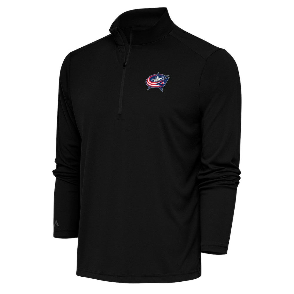 NHL Black Columbus Blue Jackets Antigua Special Edition 2.0 Tribute Quarter-Zip Pullover Top