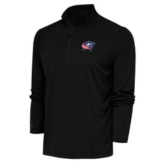 NHL Black Columbus Blue Jackets Antigua Special Edition 2.0 Tribute Quarter-Zip Pullover Top