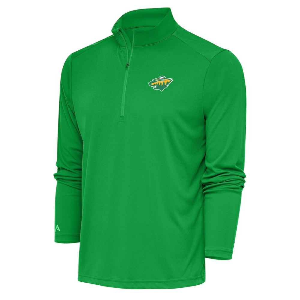 NHL Green Minnesota Wild Antigua Special Edition 2.0 Tribute Quarter-Zip Pullover Top