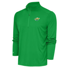 NHL Green Minnesota Wild Antigua Special Edition 2.0 Tribute Quarter-Zip Pullover Top