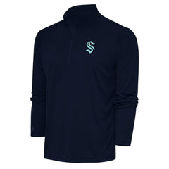 NHL Navy Seattle Kraken Antigua Special Edition 2.0 Tribute Quarter-Zip Pullover Top