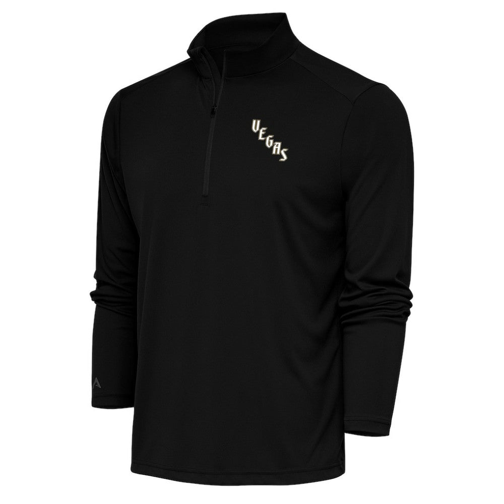 NHL Black Vegas Golden Knights Antigua Special Edition 2.0 Tribute Quarter-Zip Pullover Top