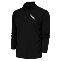 NHL Black Vegas Golden Knights Antigua Special Edition 2.0 Tribute Quarter-Zip Pullover Top