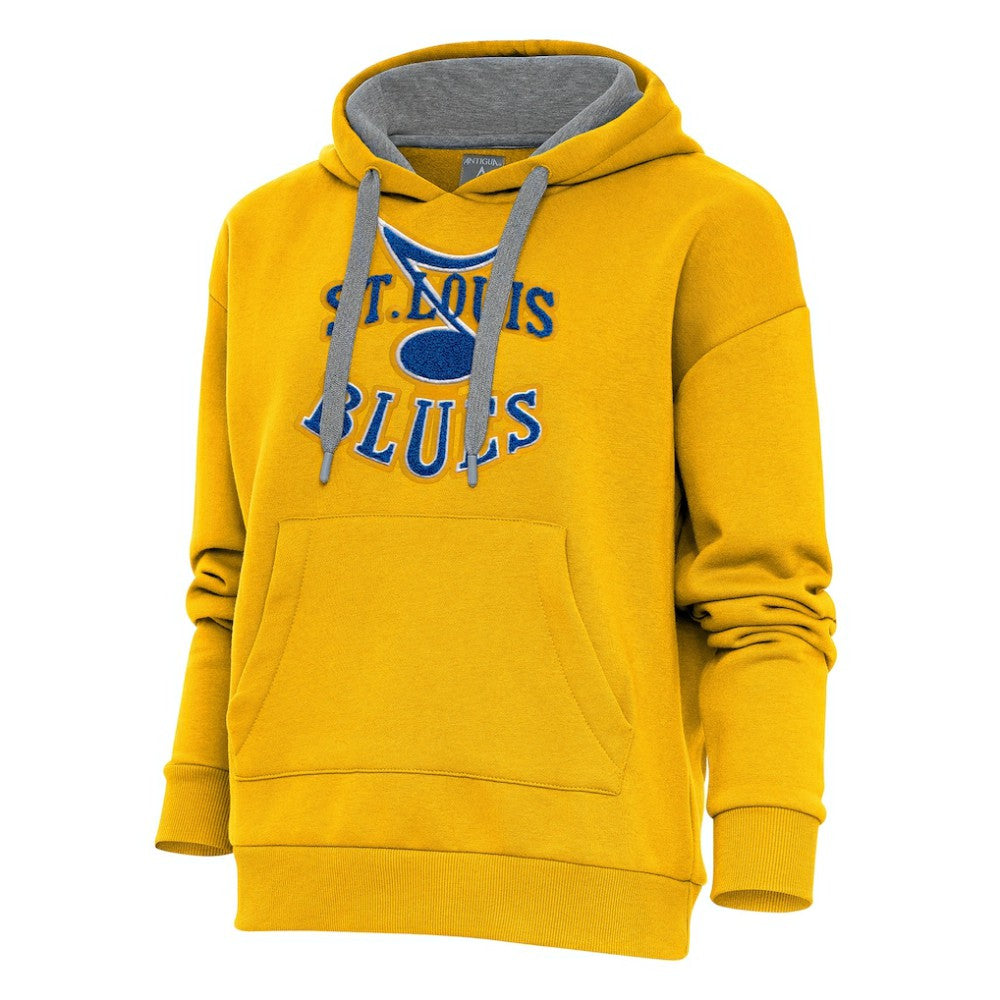 NHL Gold St. Louis Blues Antigua Special Edition 2.0 Victory Pullover Hoodie