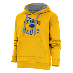 NHL Gold St. Louis Blues Antigua Special Edition 2.0 Victory Pullover Hoodie