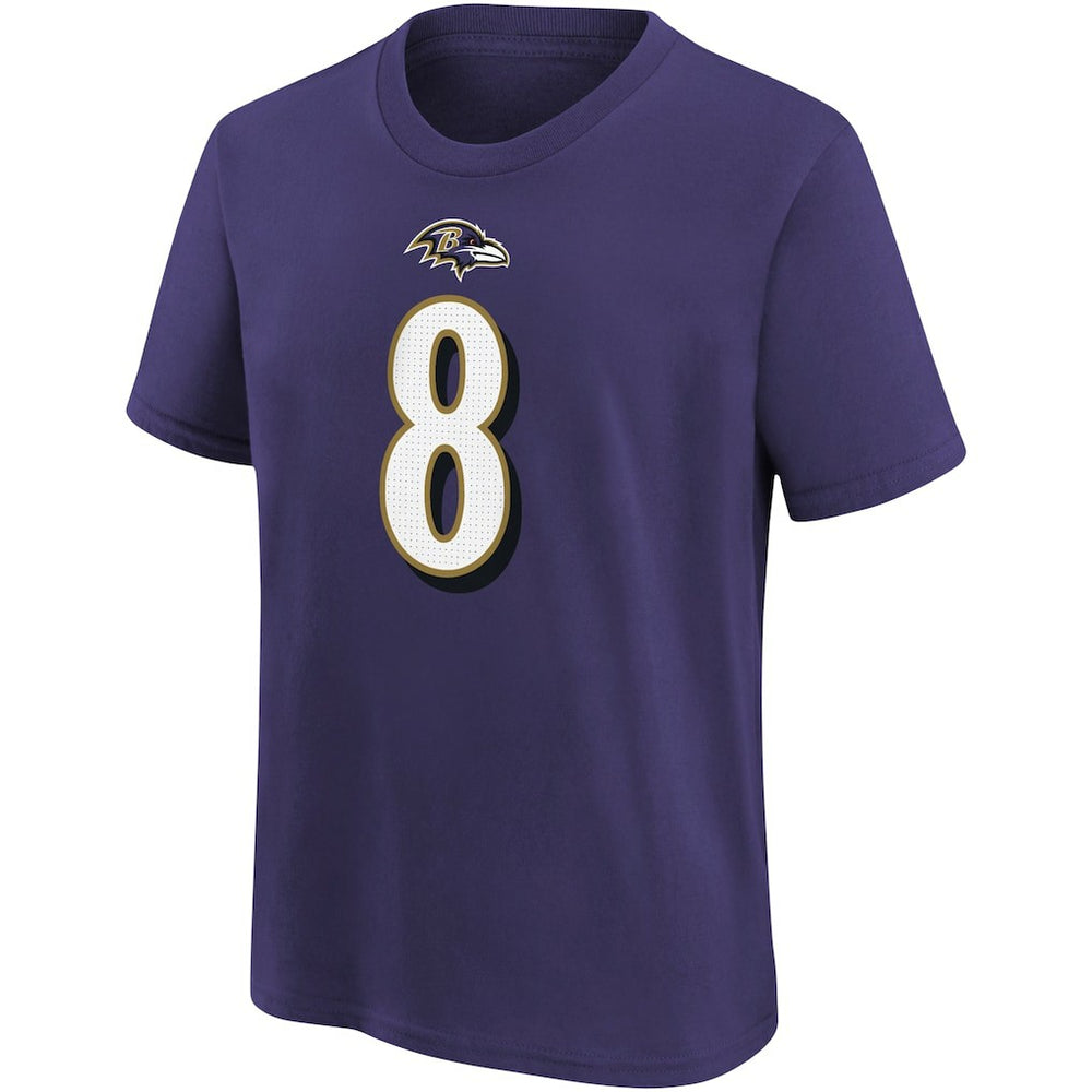 Lamar Jackson  Youth Player Name & Number T-Shirt - Baltimore Ravens