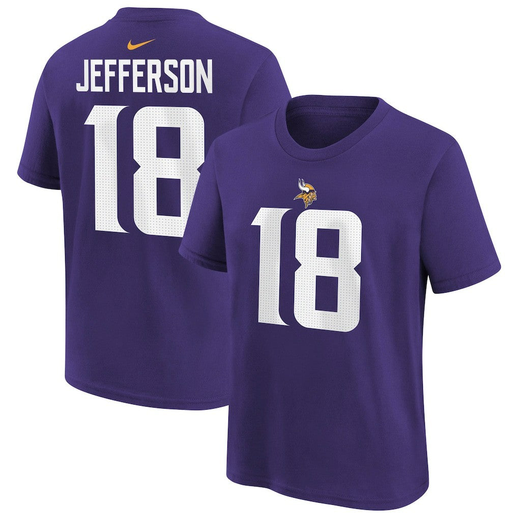 Justin Jefferson  Youth Player Name & Number T-Shirt - Minnesota Vikings