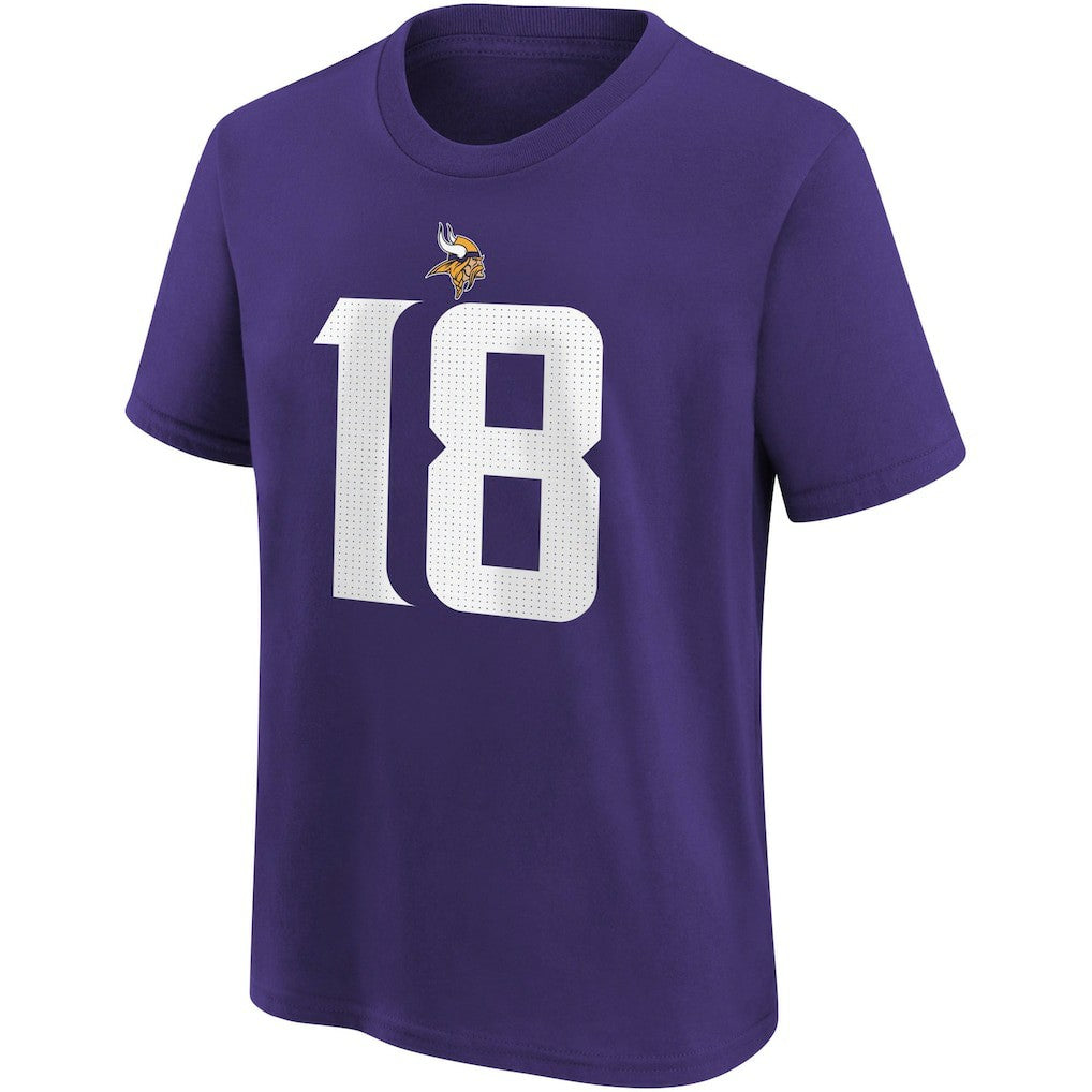 Justin Jefferson  Youth Player Name & Number T-Shirt - Minnesota Vikings