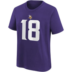 Justin Jefferson  Youth Player Name & Number T-Shirt - Minnesota Vikings