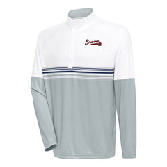 MLB Atlanta Braves Antigua Bender Quarter-Zip Pullover Top