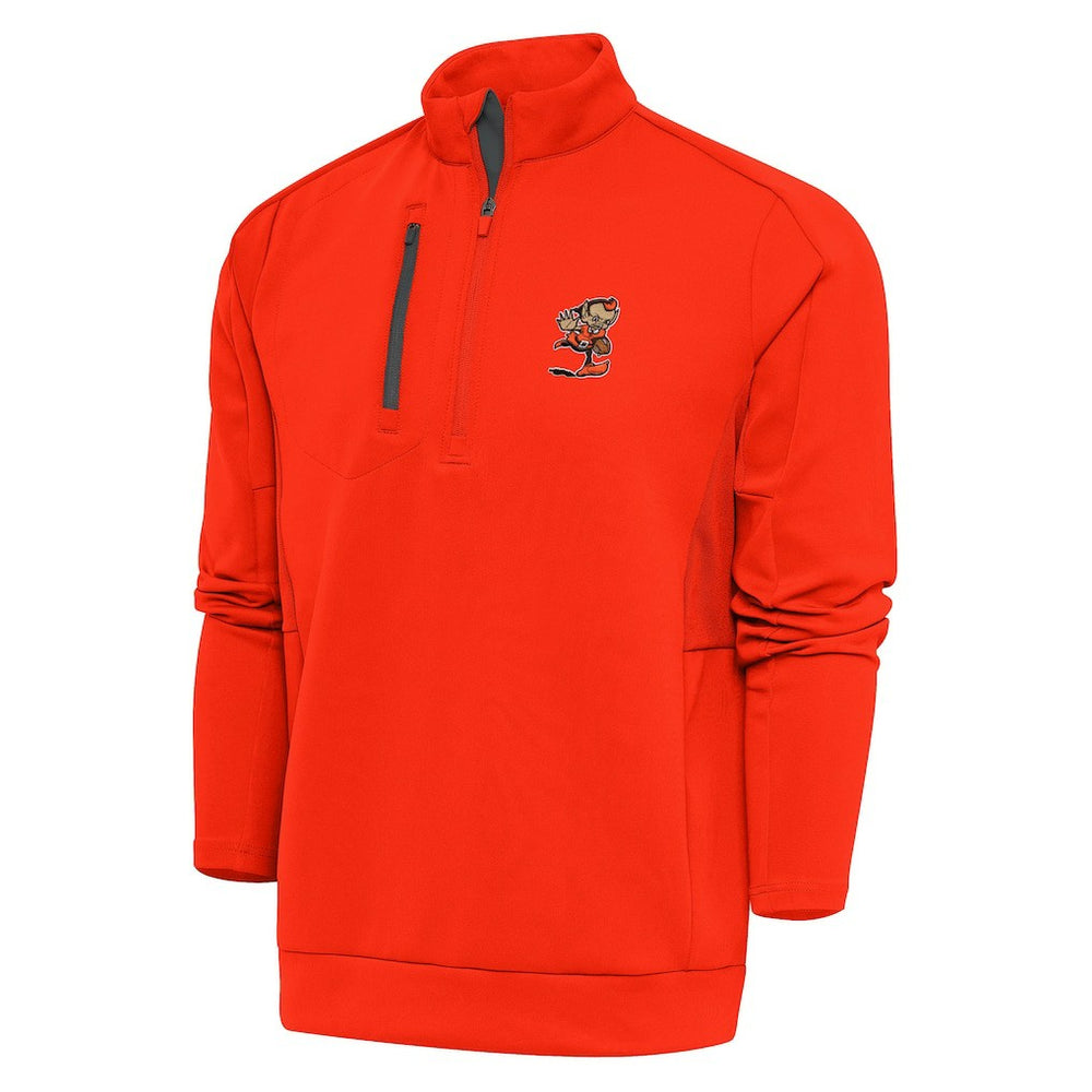 Antigua Team Logo Generation Quarter-Zip Pullover Jacket - Cleveland Browns