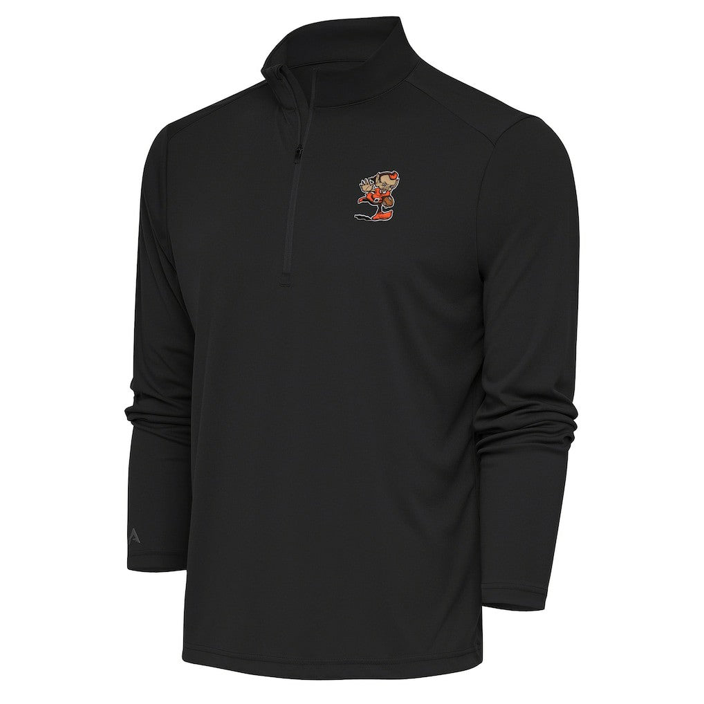Antigua Team Logo Tribute Quarter-Zip Pullover Top - Cleveland Browns
