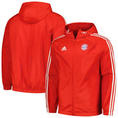 Bayern Munich 2023/24 DNA Raglan Full-Zip Windbreaker - Adidas Red