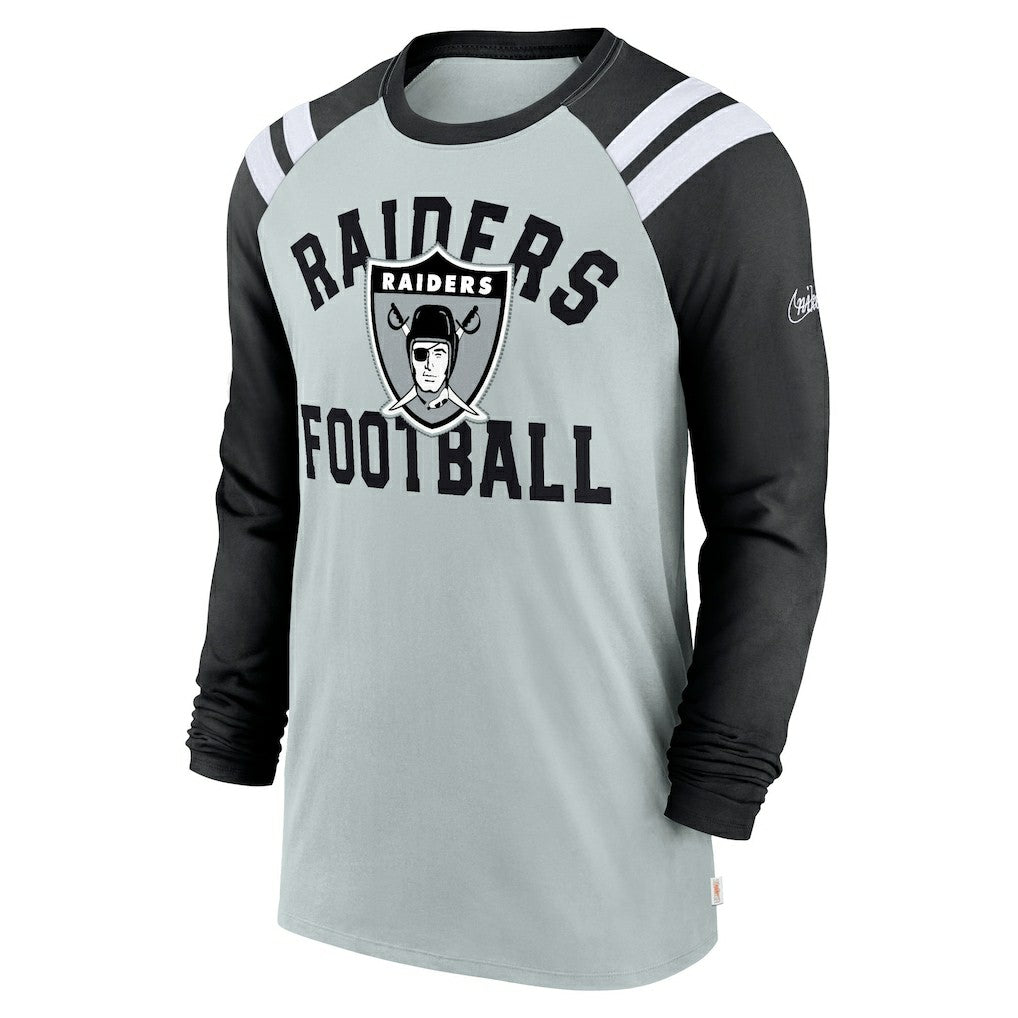 Classic Arc Raglan Tri-Blend Long Sleeve T-Shirt - Las Vegas Raiders