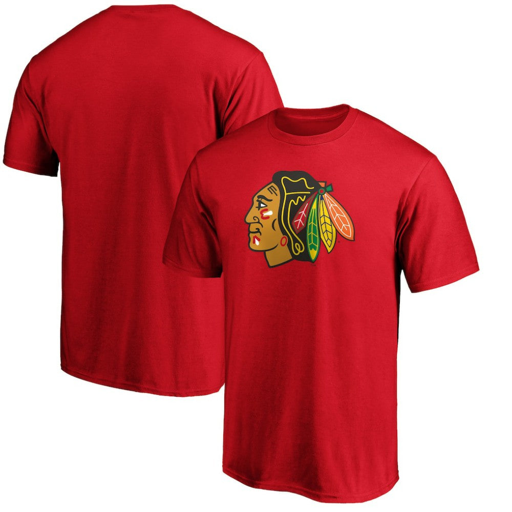 NHL Red Chicago Blackhawks Primary Logo Team T-Shirt