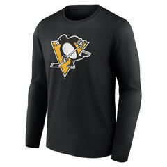 NHL Black Pittsburgh Penguins Primary Logo Team Long Sleeve T-Shirt