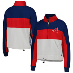 MLB Atlanta Braves The Wild Collective Women's Color Block Half-Zip Jacket