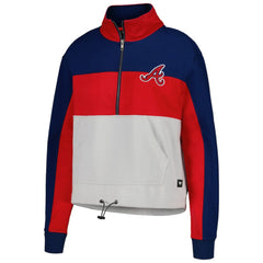 MLB Atlanta Braves The Wild Collective Women's Color Block Half-Zip Jacket