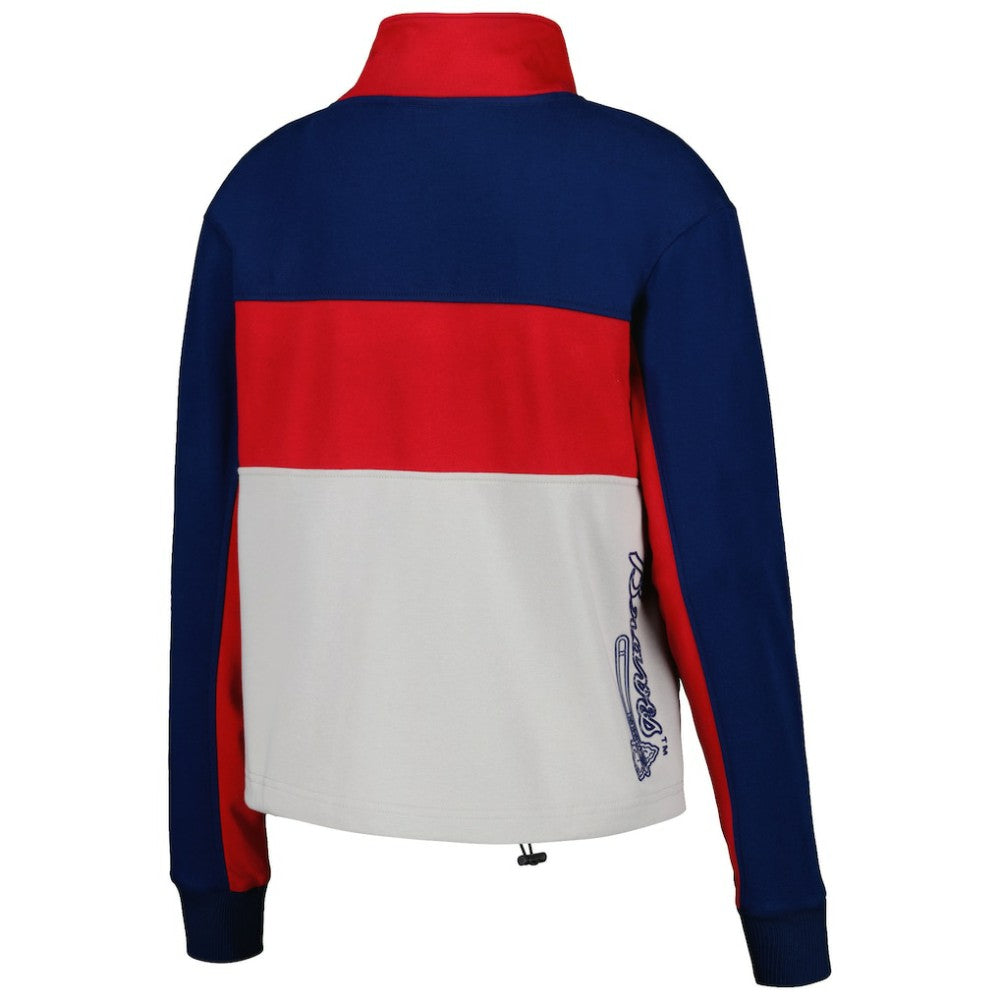 MLB Atlanta Braves The Wild Collective Women's Color Block Half-Zip Jacket