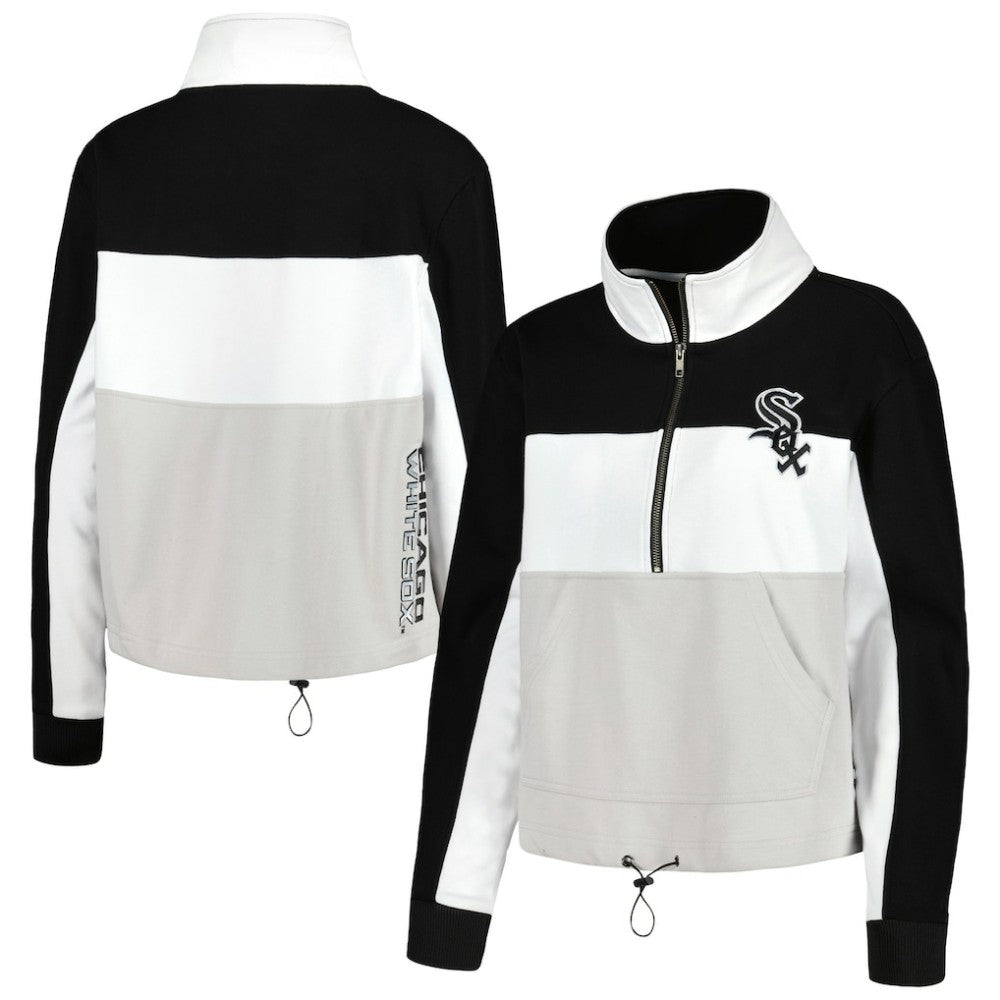 MLB Chicago White Sox The Wild Collective Women's Color Block Half-Zip Jacket