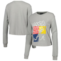 MLB Atlanta Braves The Wild Collective Women's Cropped Long Sleeve T-Shirt