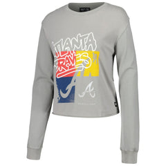MLB Atlanta Braves The Wild Collective Women's Cropped Long Sleeve T-Shirt