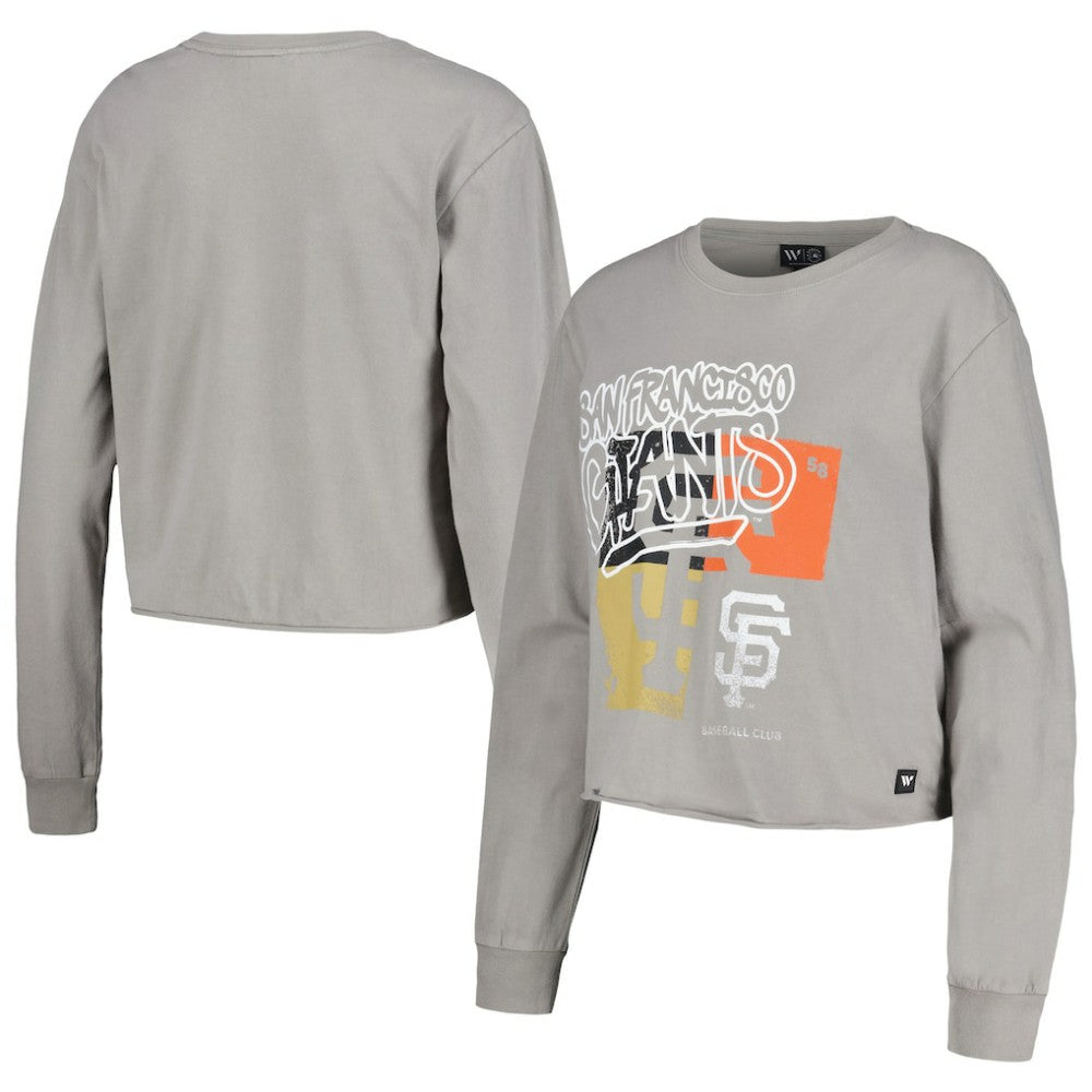 MLB San Francisco Giants The Wild Collective Women's Cropped Long Sleeve T-Shirt