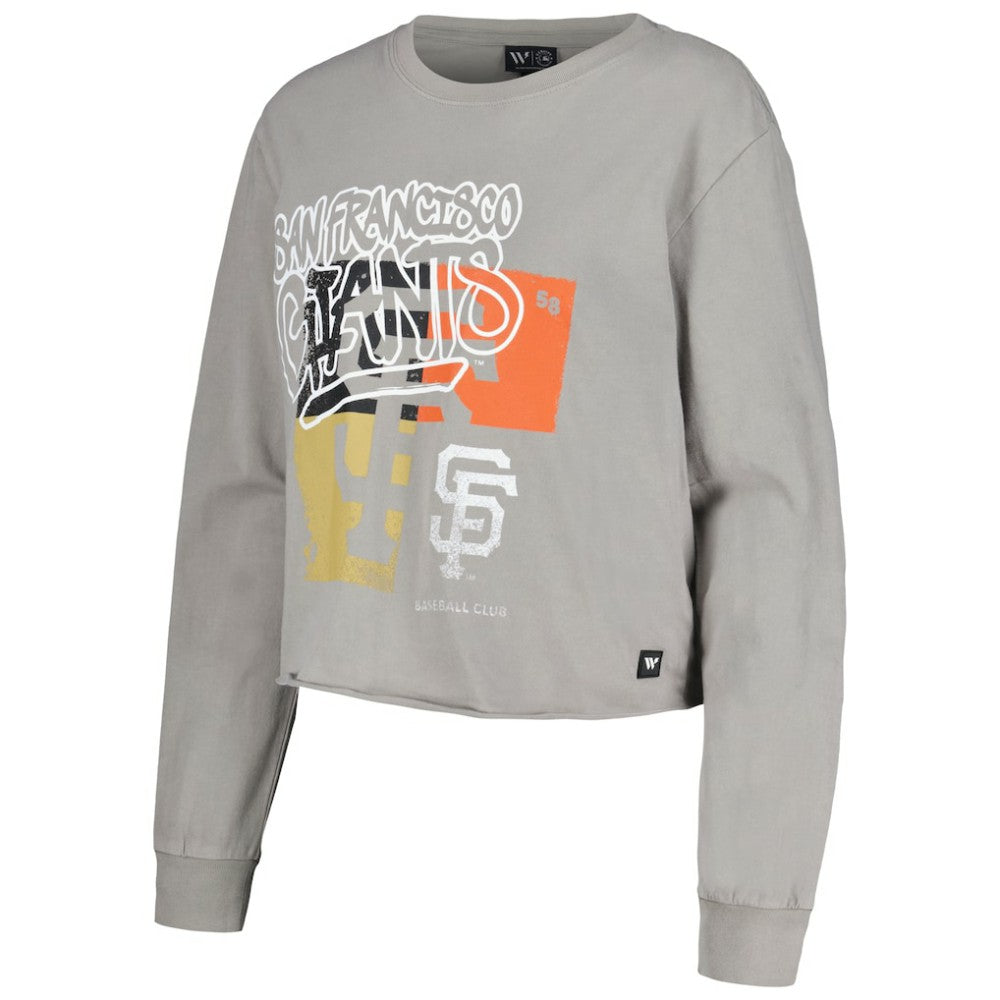 MLB San Francisco Giants The Wild Collective Women's Cropped Long Sleeve T-Shirt