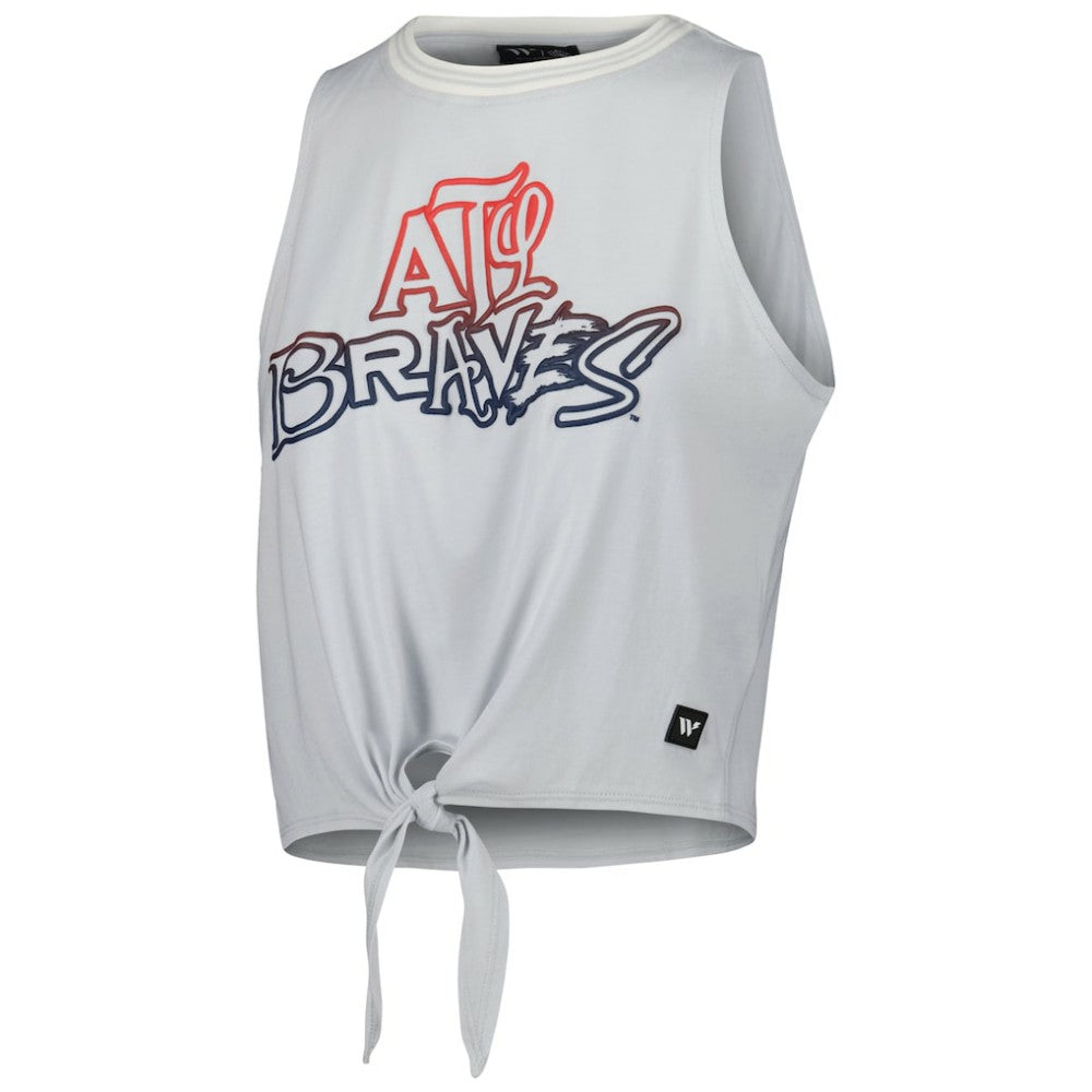 MLB Atlanta Braves The Wild Collective Women's Twisted Tie Front Tank Top