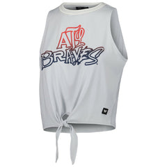 MLB Atlanta Braves The Wild Collective Women's Twisted Tie Front Tank Top