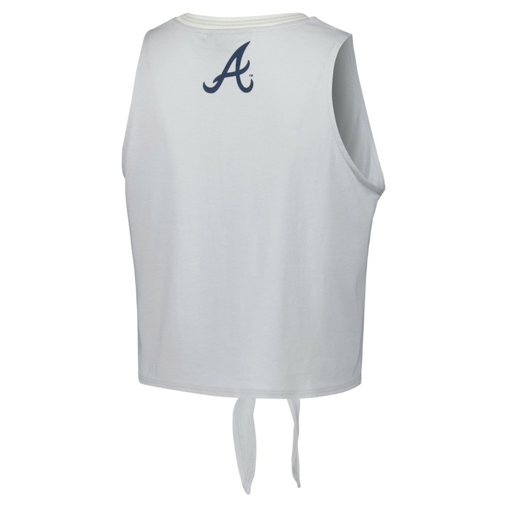 MLB Atlanta Braves The Wild Collective Women's Twisted Tie Front Tank Top