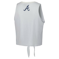 MLB Atlanta Braves The Wild Collective Women's Twisted Tie Front Tank Top