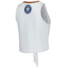 MLB Houston Astros The Wild Collective Women's Twisted Tie Front Tank Top