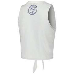 MLB Milwaukee Brewers The Wild Collective Women's Twisted Tie Front Tank Top