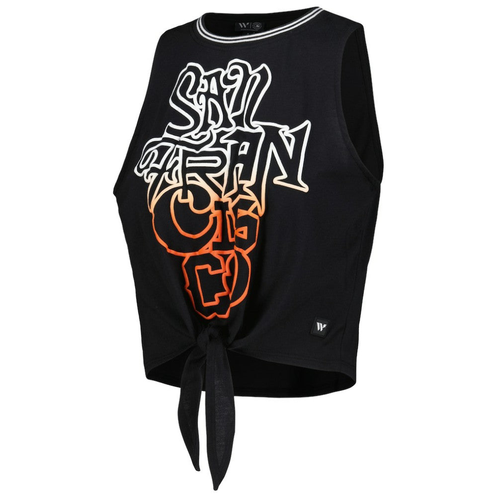 MLB San Francisco Giants The Wild Collective Women's Twisted Tie Front Tank Top