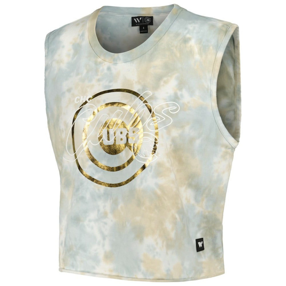 MLB Chicago Cubs The Wild Collective Women's Washed Muscle Tank Top