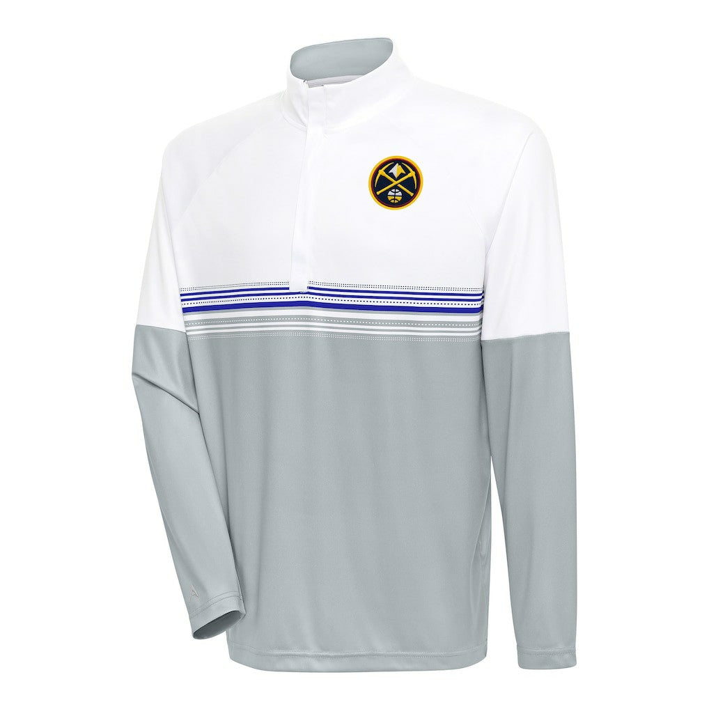 NBA Denver Nuggets Antigua Bender Quarter-Zip Pullover Top sale