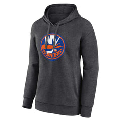 NHL Charcoal New York Islanders Women's Primary Logo Pullover Hoodie
