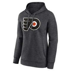 NHL Charcoal Philadelphia Flyers Women's Primary Logo Pullover Hoodie