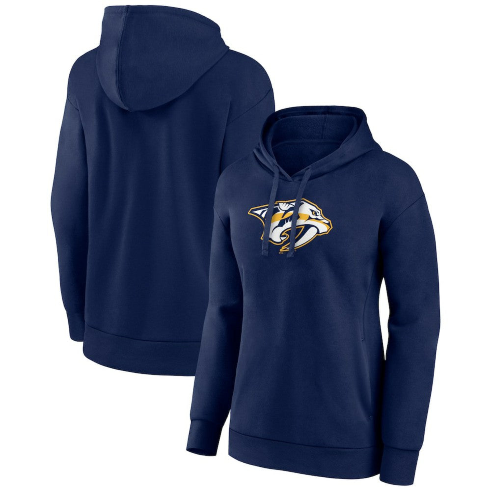 NHL Navy Nashville Predators Women's Primary Logo Pullover Hoodie