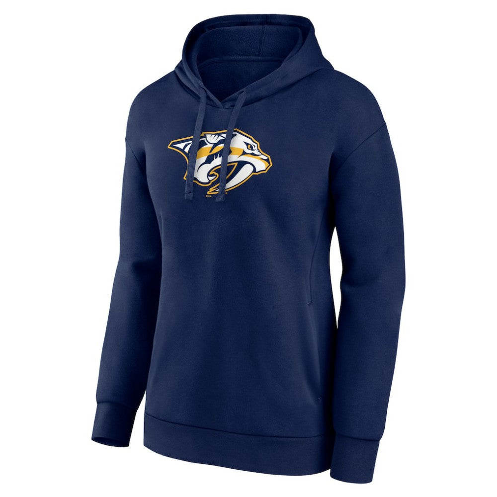 NHL Navy Nashville Predators Women's Primary Logo Pullover Hoodie
