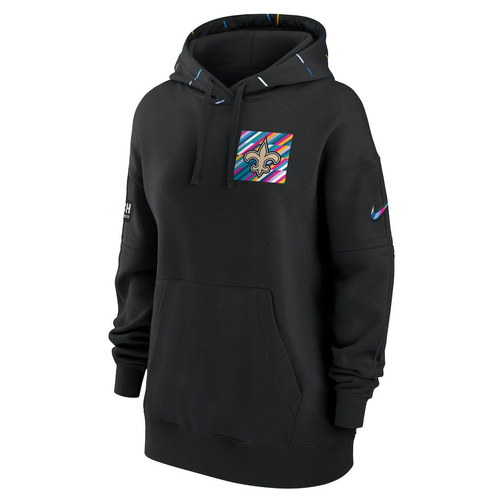 Women's 2023 NFL Crucial Catch Club Pullover Hoodie - New Orleans Saints