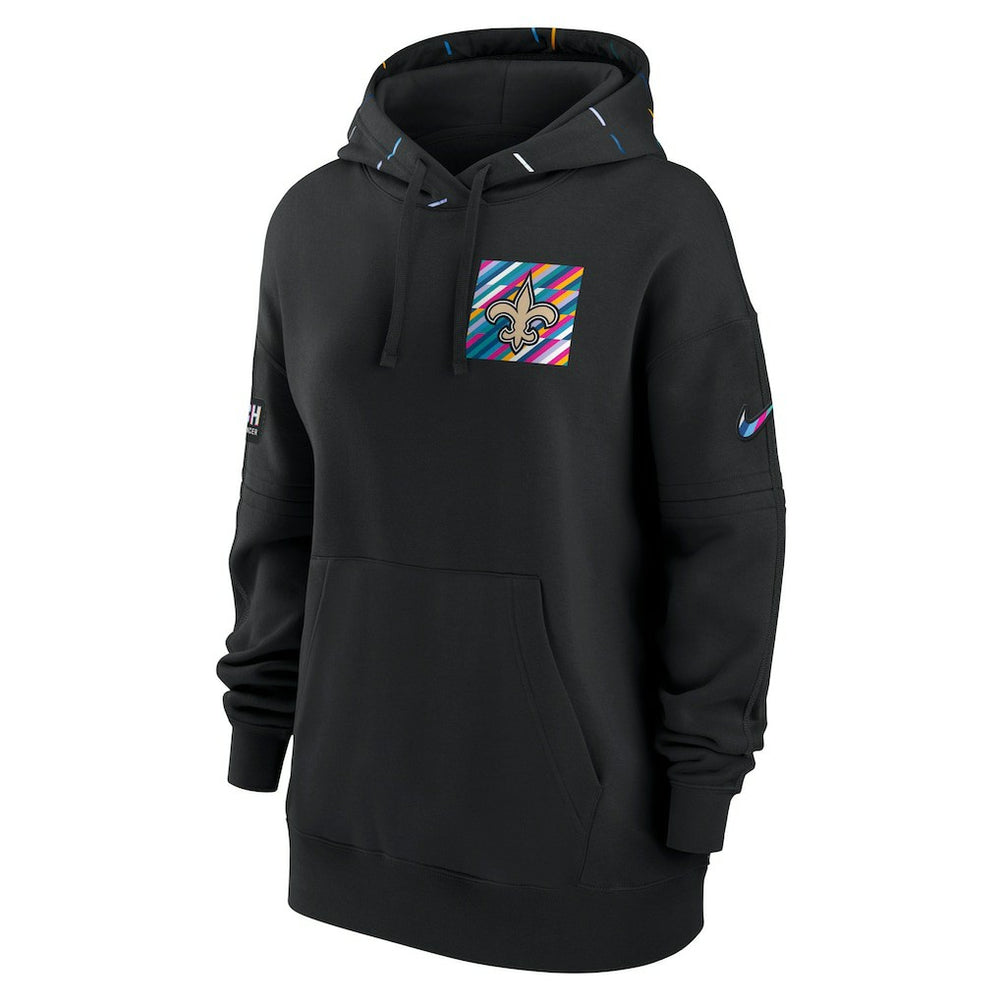 Women's 2023 NFL Crucial Catch Club Pullover Hoodie - New Orleans Saints