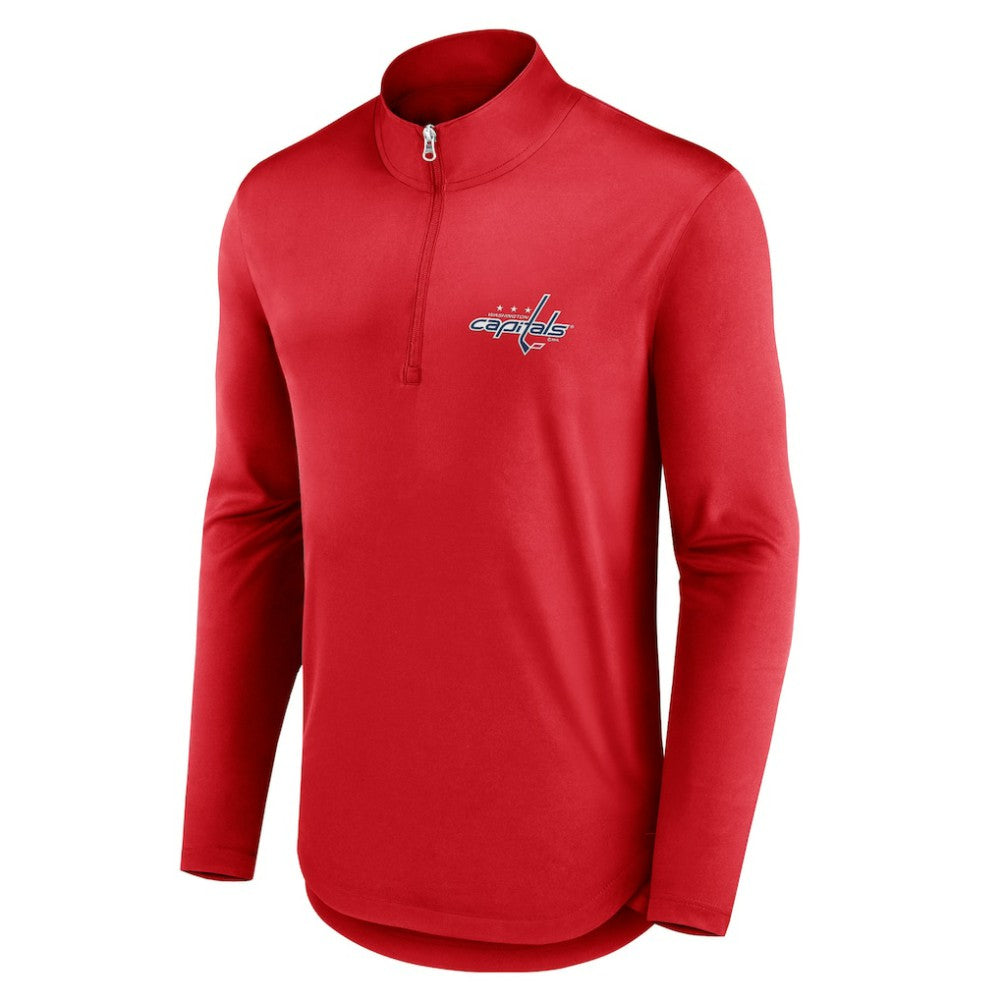 NHL Red Washington Capitals Fanatics Mock Neck Quarter-Zip Top