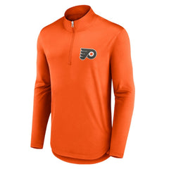 NHL Orange Philadelphia Flyers Fanatics Mock Neck Quarter-Zip Top
