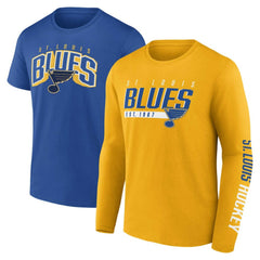 NHL Gold/Blue St. Louis Blues Fanatics Bottle Rocket T-Shirt Combo Pack