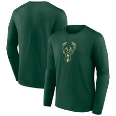 NBA Milwaukee Bucks Primary Team Logo Long Sleeve T-Shirt
