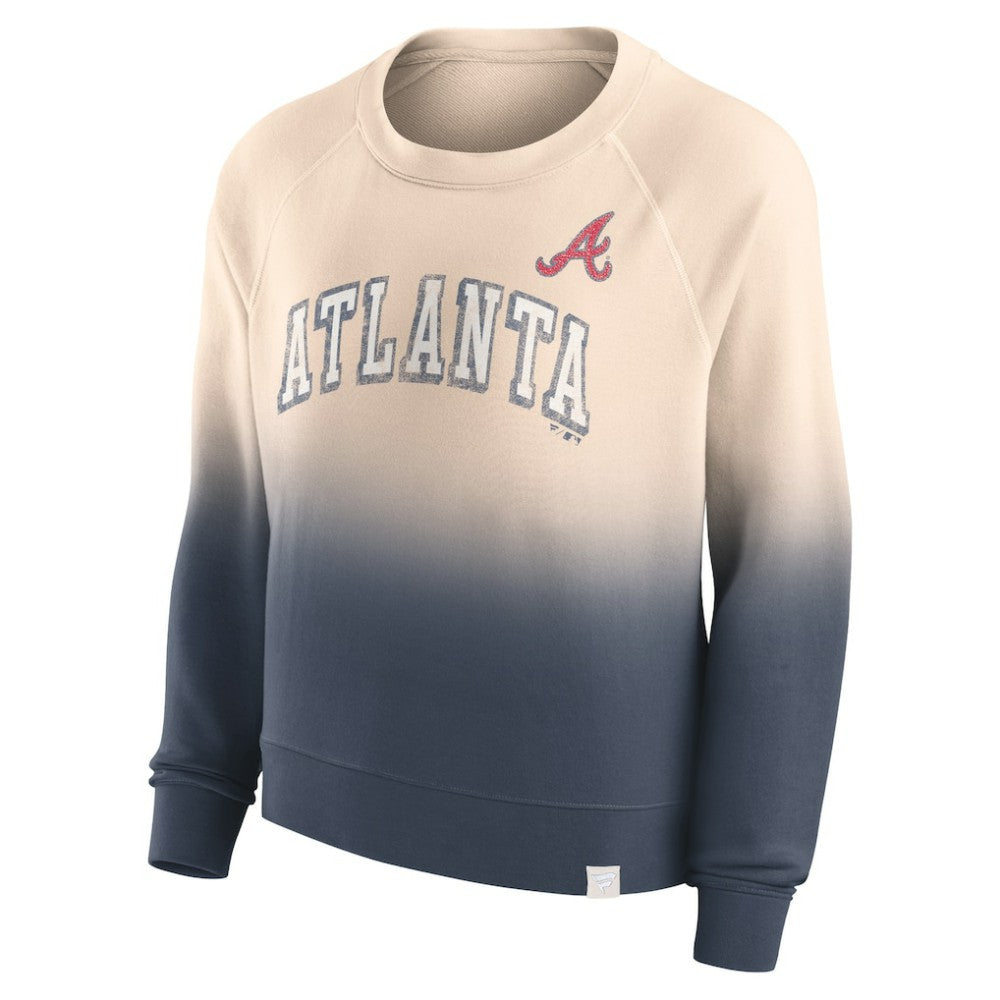MLB Atlanta Braves Fanatics Women's Luxe Lounge Arch Raglan Pullover Sweatshirt